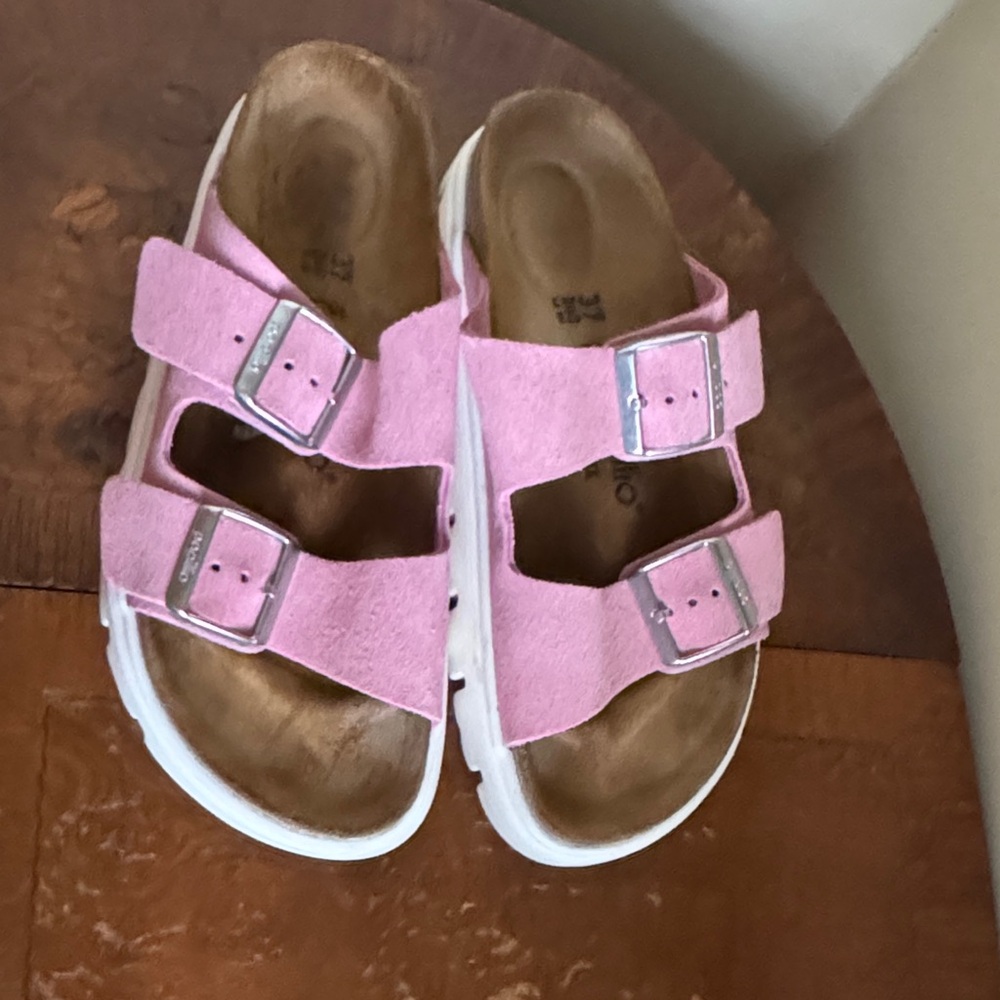 Birkenstock Suede Platform Arizona Sandals